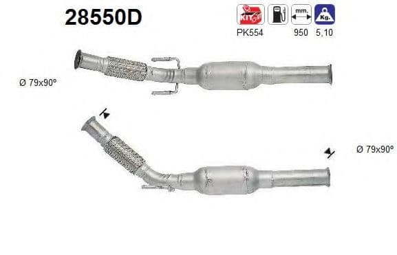 28550D AS Катализатор для Peugeot 406