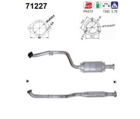 71227 AS Катализатор для Mercedes SLK-Class
