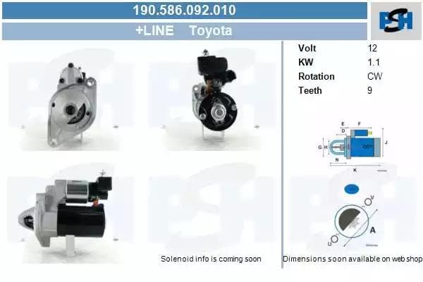 190586092010 CV PSH Стартер