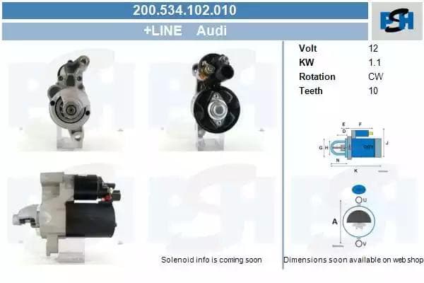 200534102010 CV PSH Стартер