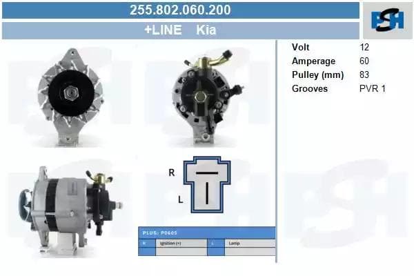 255802060200 CV PSH Генератор для Kia K2700