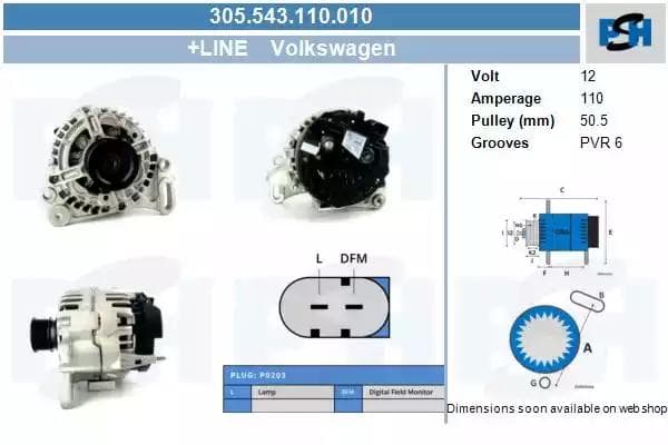 305543110010 CV PSH Генератор