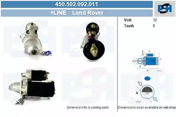 450502092011 CV PSH Стартер