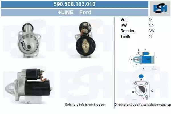 590508103010 CV PSH Стартер для Land Rover Discovery