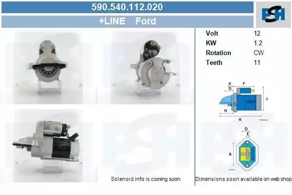590540112020 CV PSH Стартер