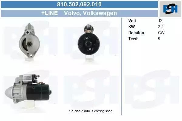 810502092010 CV PSH Стартер