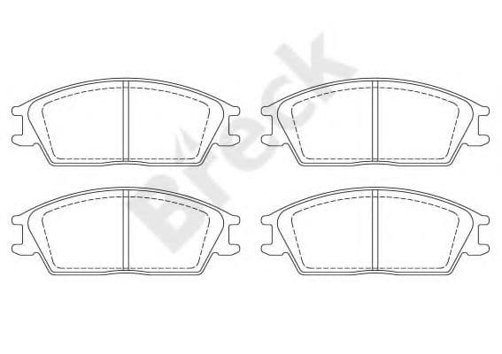 21012 00 701 00 Breck Тормозные колодки