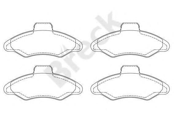 21171 00 702 00 Breck Гальмівні колодки