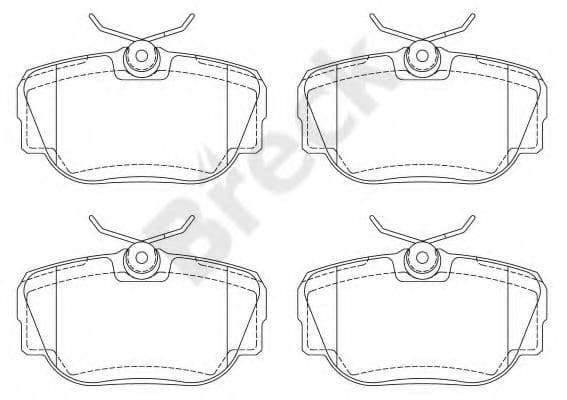 21173 00 701 00 Breck Гальмівні колодки