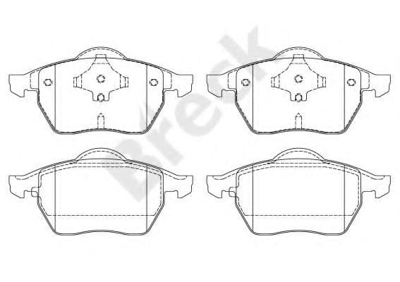 21911 00 701 10 Breck Гальмівні колодки