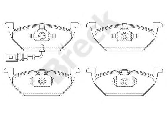 23131 00 702 10 Breck Гальмівні колодки