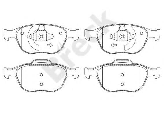 23440 00 701 00 Breck Гальмівні колодки