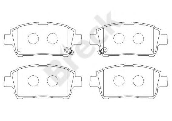 23510 00 702 10 Breck Тормозные колодки