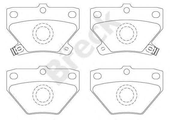 23521 00 704 10 Breck Тормозные колодки