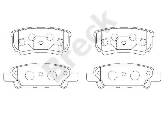 24014 00 702 10 Breck Гальмівні колодки