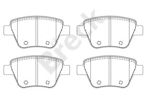 24563 00 704 00 Breck Гальмівні колодки