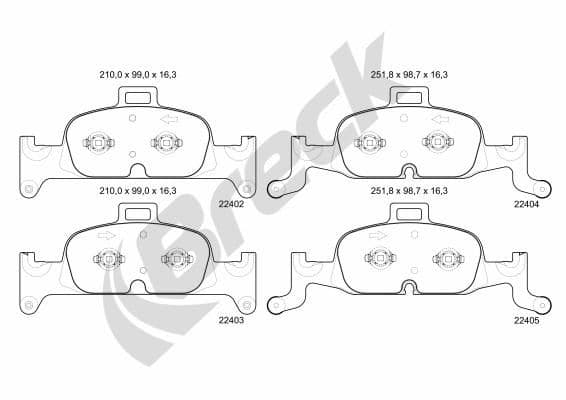 224020055100 Breck Гальмівні колодки
