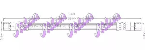 h1035 KAWE Тормозной шланг