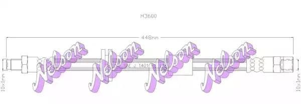 h3600 KAWE Тормозной шланг