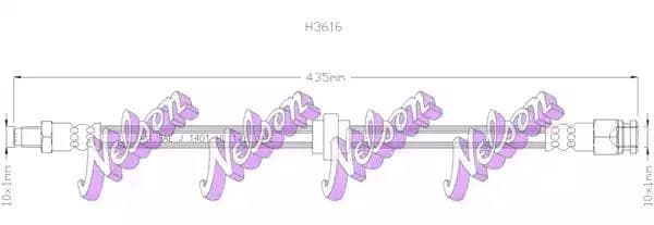 h3616 KAWE Гальмівний шланг