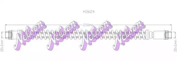 h3624 KAWE Гальмівний шланг