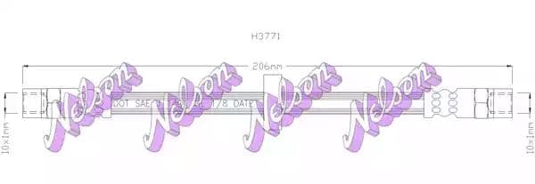 h3771 KAWE Гальмівний шланг