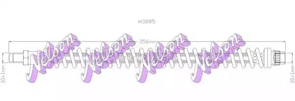 h3885 KAWE Тормозной шланг
