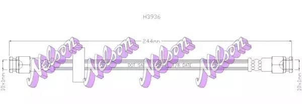 h3936 KAWE Гальмівний шланг