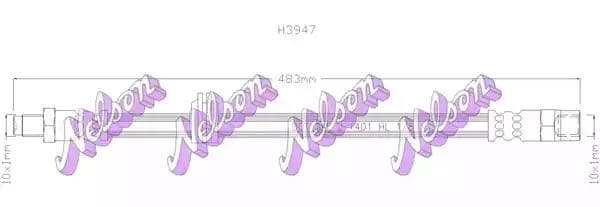 h3947 KAWE Гальмівний шланг