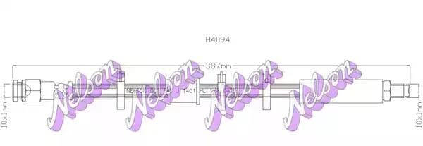 h4094 KAWE Гальмівний шланг