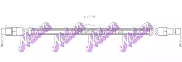 h4228 KAWE Гальмівний шланг
