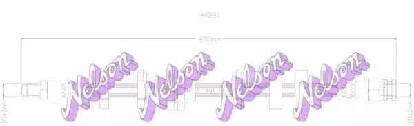 h4241 KAWE Тормозной шланг