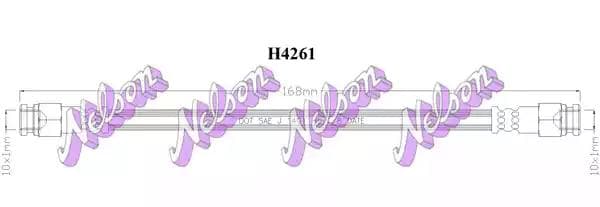 h4261 KAWE Гальмівний шланг