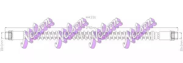 h4331 KAWE Тормозной шланг