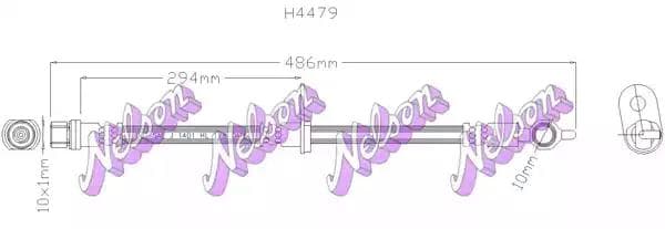 h4479 KAWE Гальмівний шланг