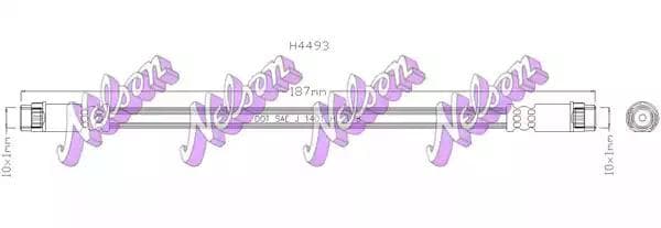 h4493 KAWE Тормозной шланг