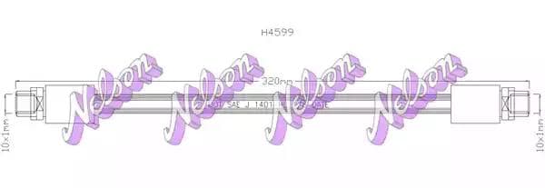 h4599 KAWE Тормозной шланг