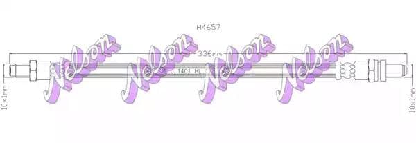 h4657 KAWE Тормозной шланг