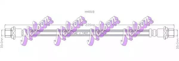 h4818 KAWE Гальмівний шланг для Toyota Picnic