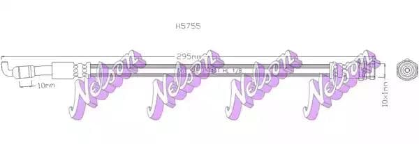 h5755 KAWE Тормозной шланг для Mazda 6