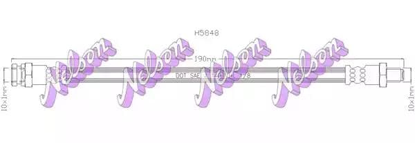 h5848 KAWE Гальмівний шланг