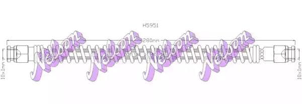 h5951 KAWE Гальмівний шланг для Hyundai Getz
