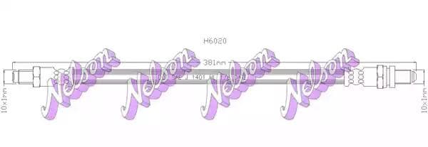 h6020 KAWE Тормозной шланг для Ford Ka