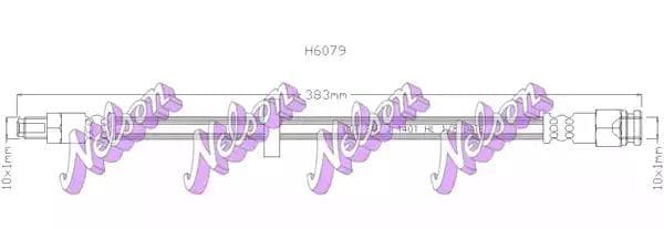 h6079 KAWE Гальмівний шланг