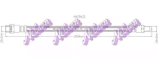 h6965 KAWE Тормозной шланг