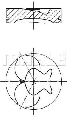 002 24 00 Mahle Поршень двигуна