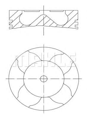 033 40 12 Mahle Поршень двигателя