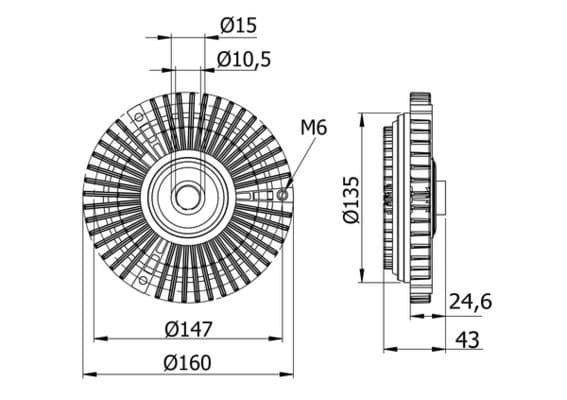 cfc52000s Mahle Віскомуфта вентилятора для Mercedes Sprinter