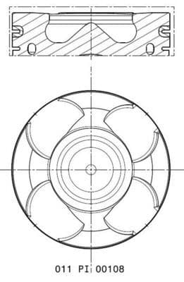 011pi00108001 Mahle Поршень двигателя