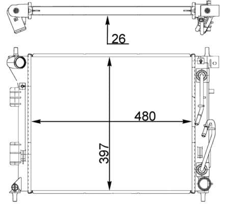 cr1405000p Mahle Радиатор охлаждения двигателя